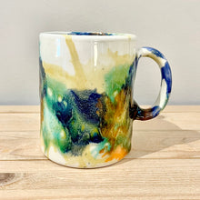 Cargar imagen en el visor de la galería, Taza grande / Manchas Azul Verde y Naranja