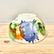 Cargar imagen en el visor de la galería, Cuenco pequeño / Manchas Azul Verde y Naranja