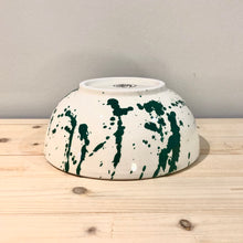 Cargar imagen en el visor de la galería, Cuenco mediano / Goteado verde