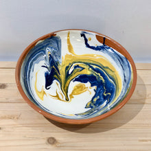 Cargar imagen en el visor de la galería, Ensaladera chica / Mármol amarillo y azul