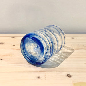 Vaso de agua / Espiral azul