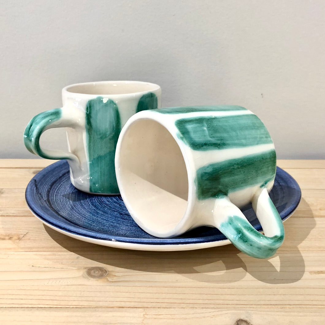 Taza mediana / Raya verde